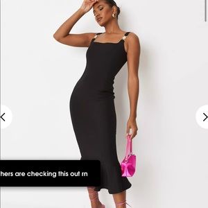 Black Frill Dress MISGUIDED